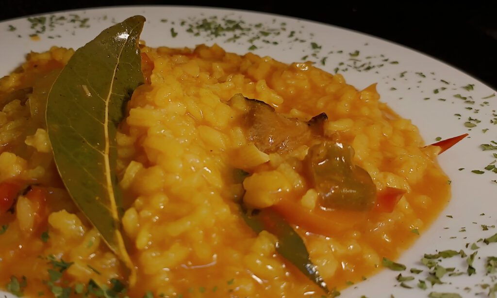 Arroz caldoso con magro de cerdo